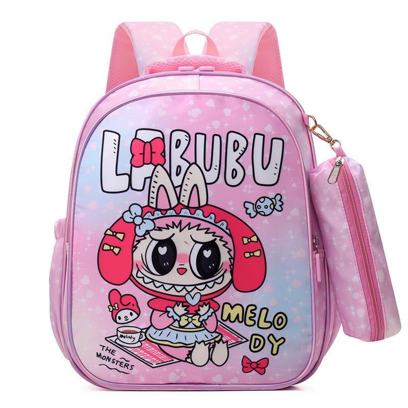 

Adorable Labubu Cartoon Backpack For Boys And Girls Perfect For School Adventures PinkOne