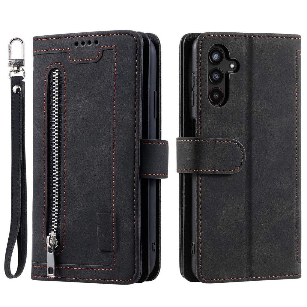 For Samsung Galaxy A05s 4G Cell Phone Case 9 Card Slots Phone Cover Zipper Leather Wallet