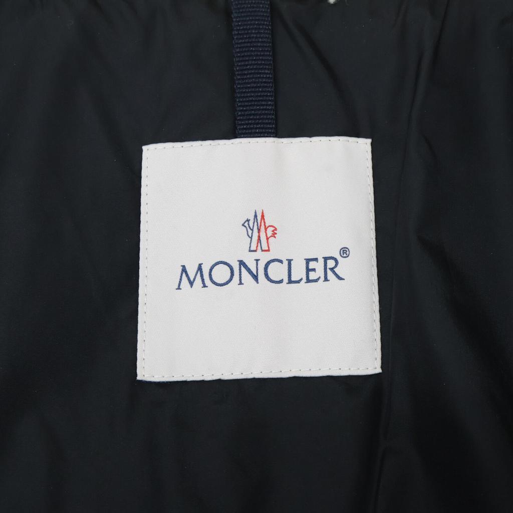 Moncler [/Domestic Regular/23 Year Made] LEO Nylon X Leather Switching Down Jacket 3 blackUsed