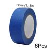 2/6/10Roll Home Security Masking Easy Removal Blue Multi-surface Construction Paint Tape 20M/Roll Wall Painting
