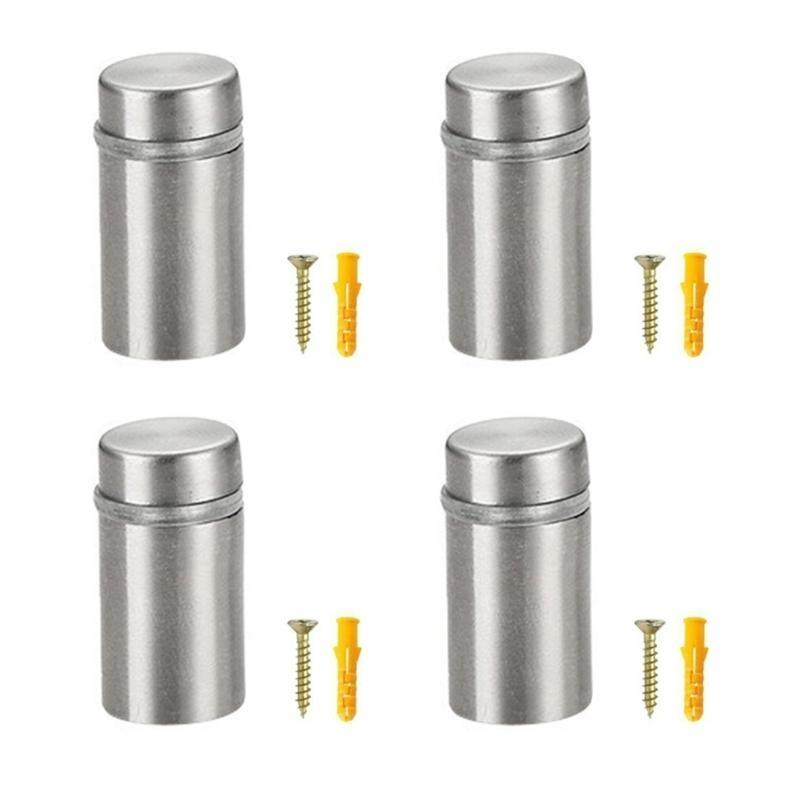  4pcs Sturdy Stainless Steel Mirror Anchors Suitable for Various Thicknesses