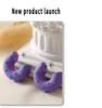 Eco-Friendly Resin Polka Dot C-Shaped Earrings - Trendy Pastoral Style with Stainless Steel, European & American Jewelry.