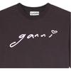 Ganni Round Neck Short Sleeve Straight Fit Logo T-Shirt Women tops A1050187