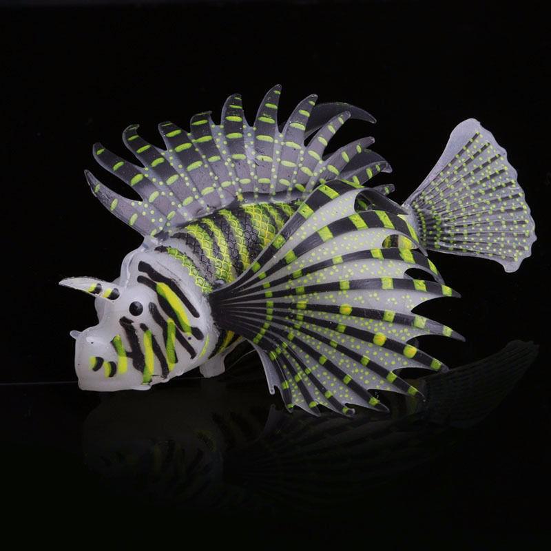 Luminous Silicone Lionfish Aquarium Decorations
