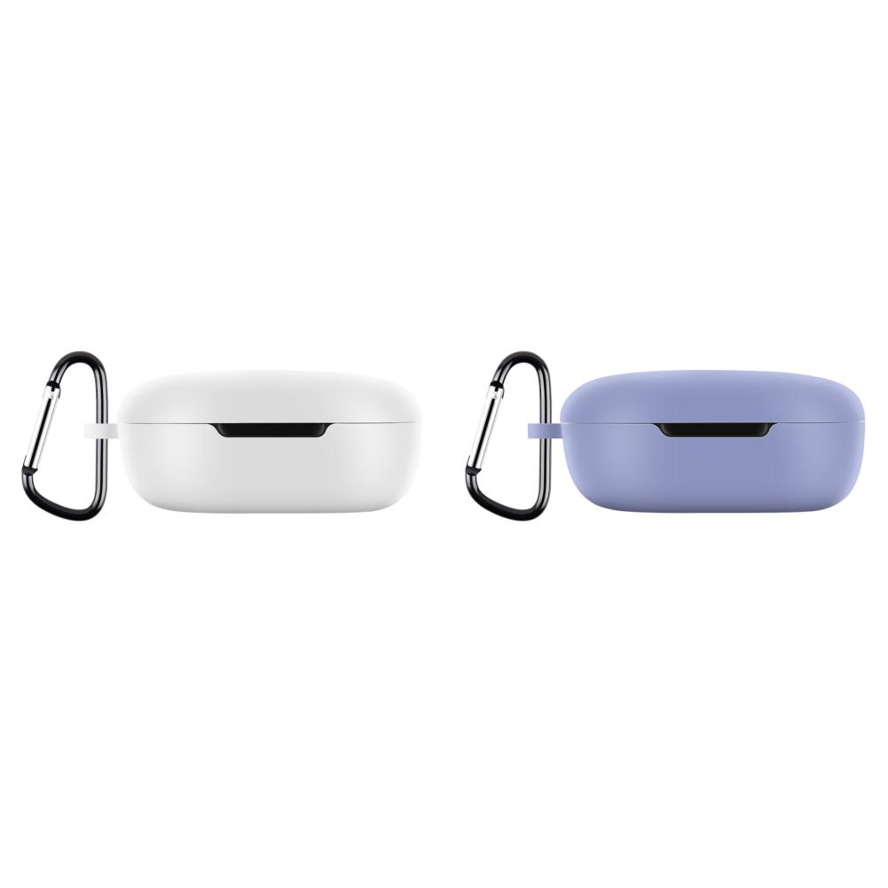 

Чехол для наушников силиконовый мягкий чехол с карабином для Redmi Buds 4 Lite (белый)