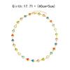 Bohemian Colorful Crystal Heart Choker Necklace For Women Charm Chain Necklace Party Birthday Jewelry Gift