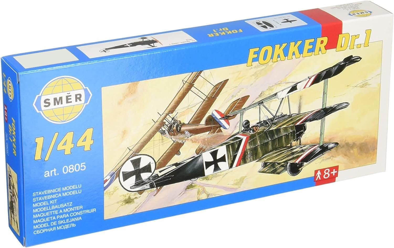 

Semer German Fokker Triplane Fighter Plastic Model SME48805 1/48 Dr.1