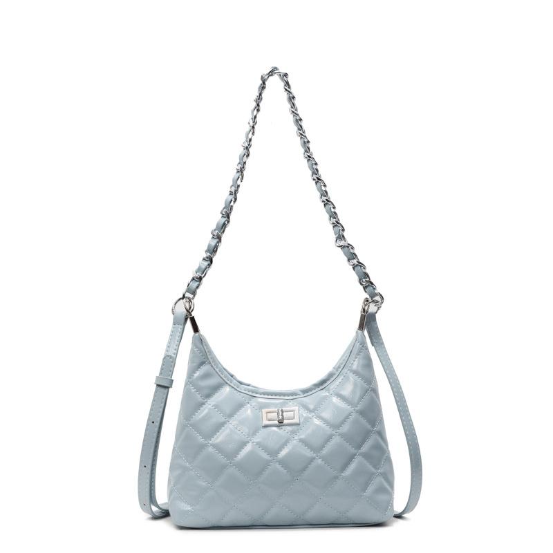 Fashion diamond chain tote bag femininity style portable shoulder bag design messenger bag