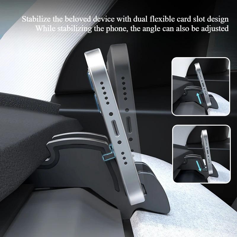 For Tesla Model Y/YL Juniper 2025 Silicone Phone Mount Model 3 Highland 2019-2025 Vent Hook and Sunglass Holder Car Accessories
