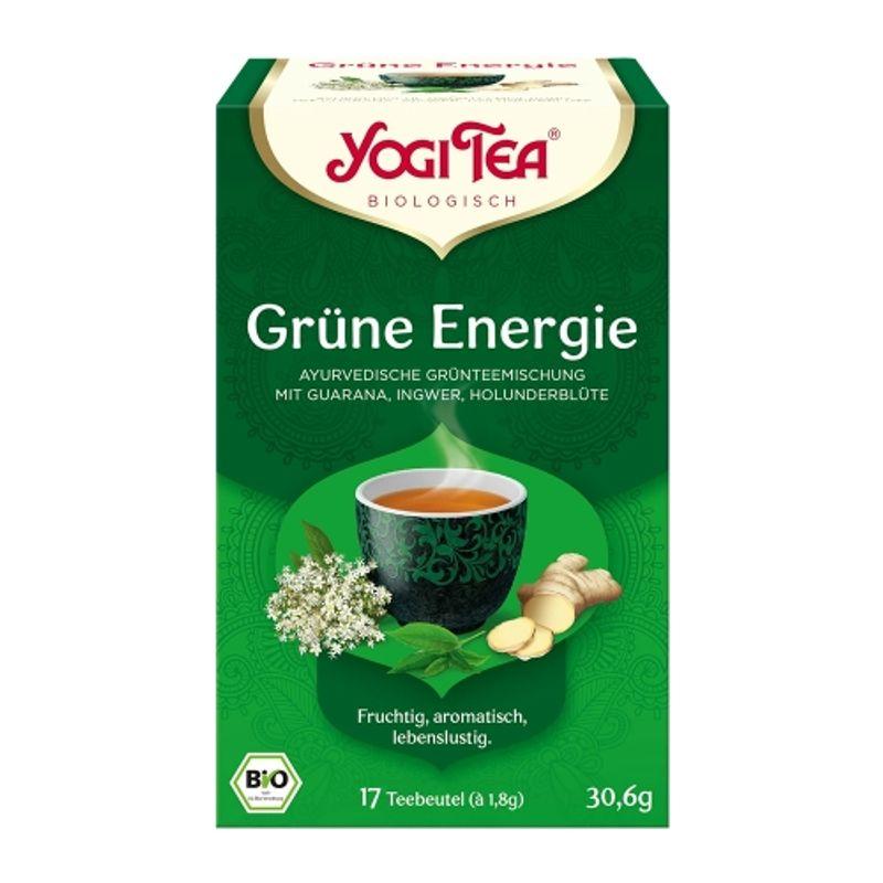 Yogi Tea Ayurvedic Guarana Ginger Elderflower Green Tea 30.6g (17 Tea Bags)