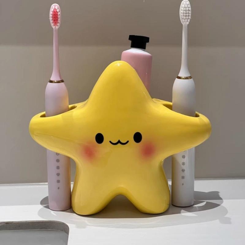 Star Shape Toothbrush Holder Bathroom ToothBrush Organizer Holder For Electric Toothbrushes And Toothpaste Storage