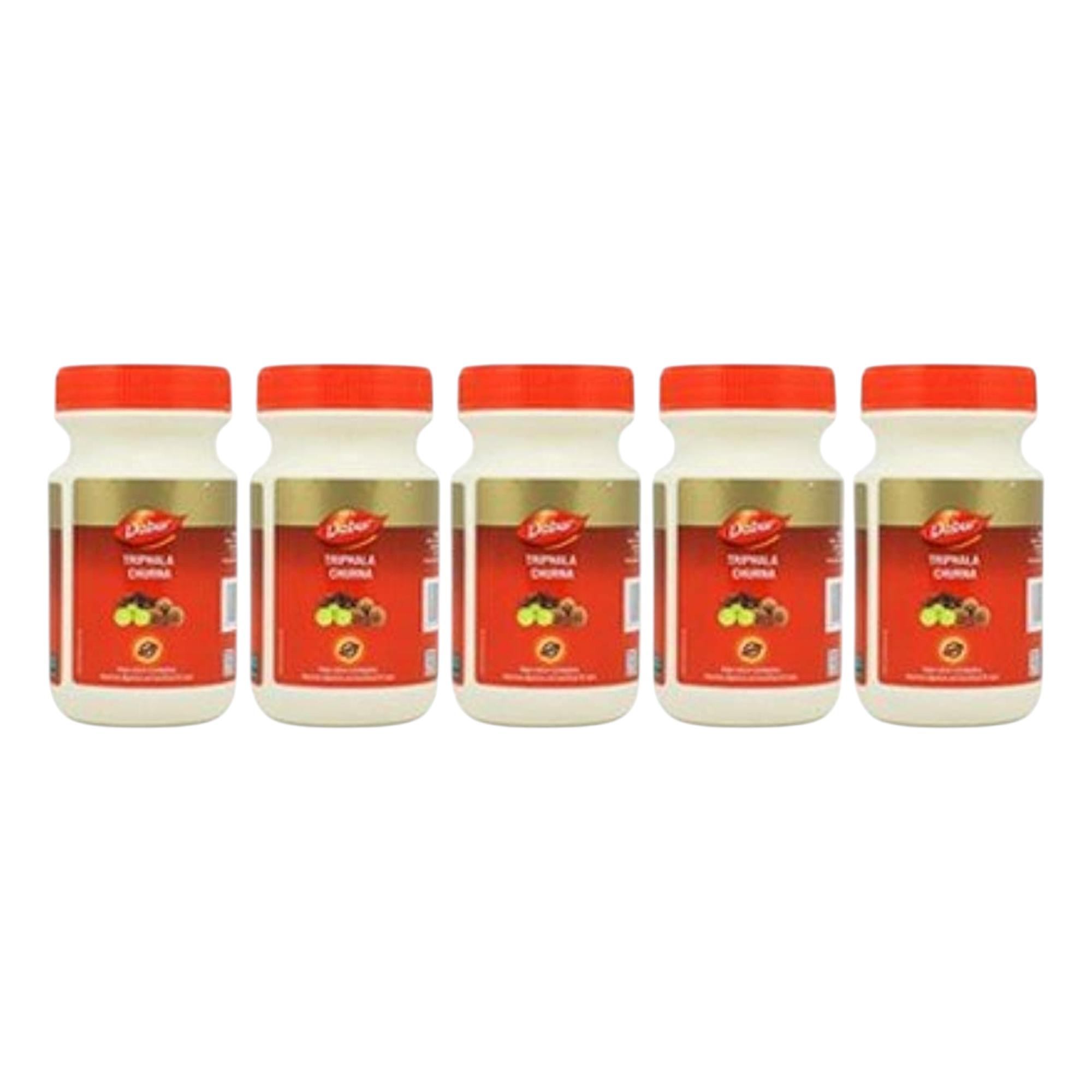 

Dabur 5 x Triphala Churna 120g | Natural Digestive Cleanser | Supports Bowel Regularity, Detox & Better Absorption, Total 600 Gm