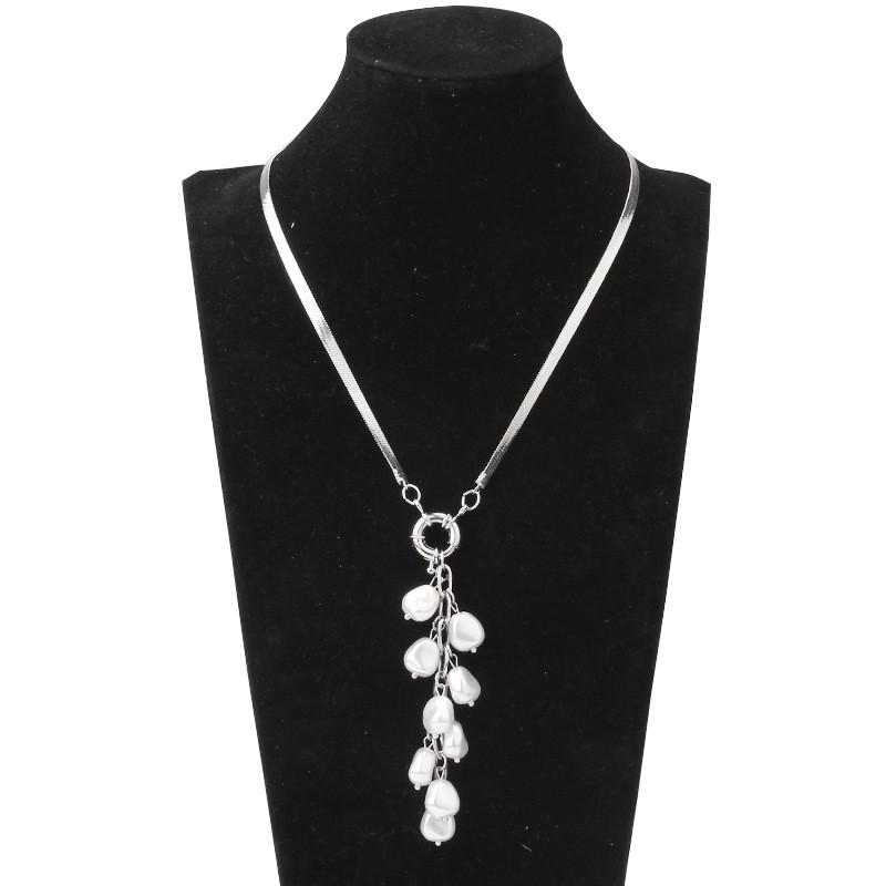 Geometric Pearl And Crystal Necklace For Women And Men Fashion Jewelry