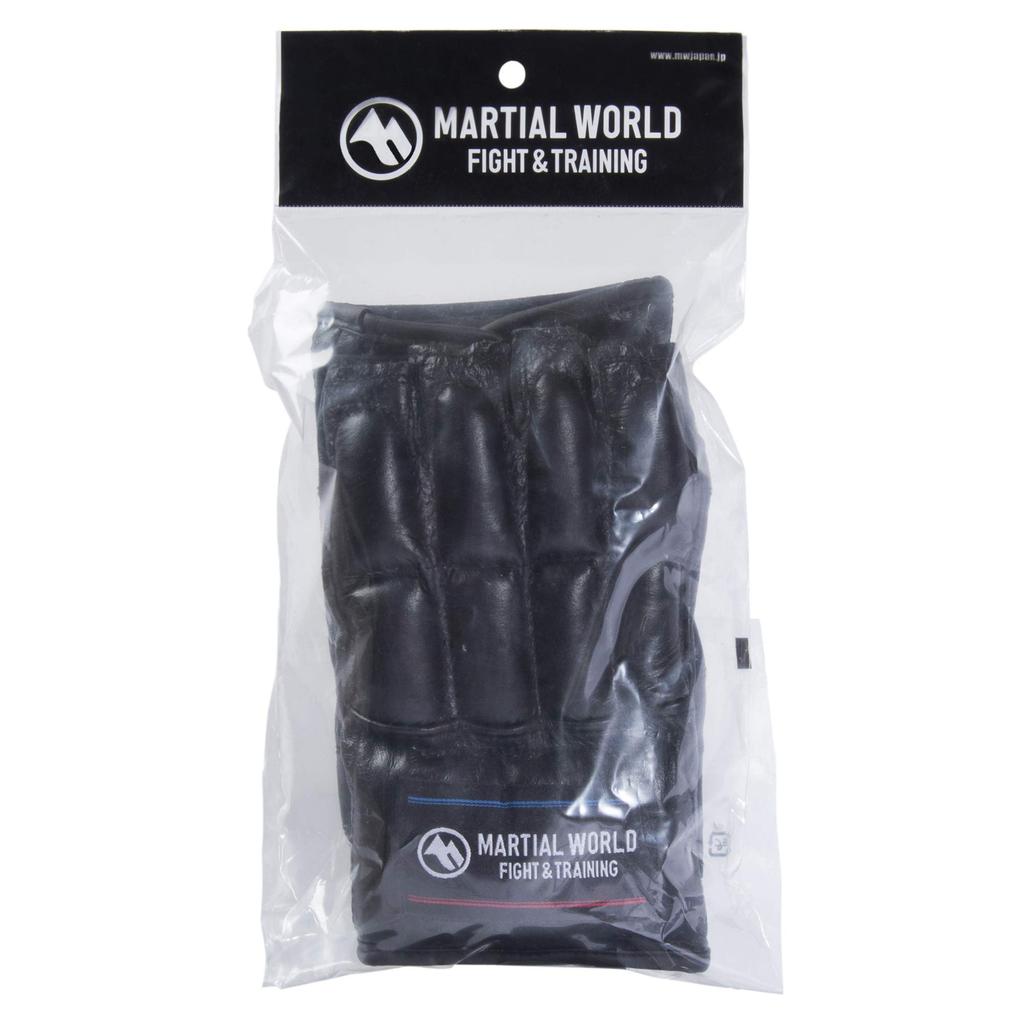 Martial World Knuckle-Type Finger Gloves, Open Finger, PG38-S-BK, Black, Size S