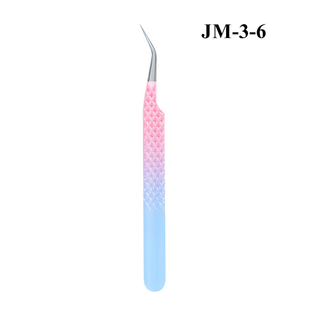 Professional Eyelash Tweezers Grip Eyelash Extension Tweezers 45 75 90 Degree Fiber Tip Easy Fanning Eyelash Tweezers