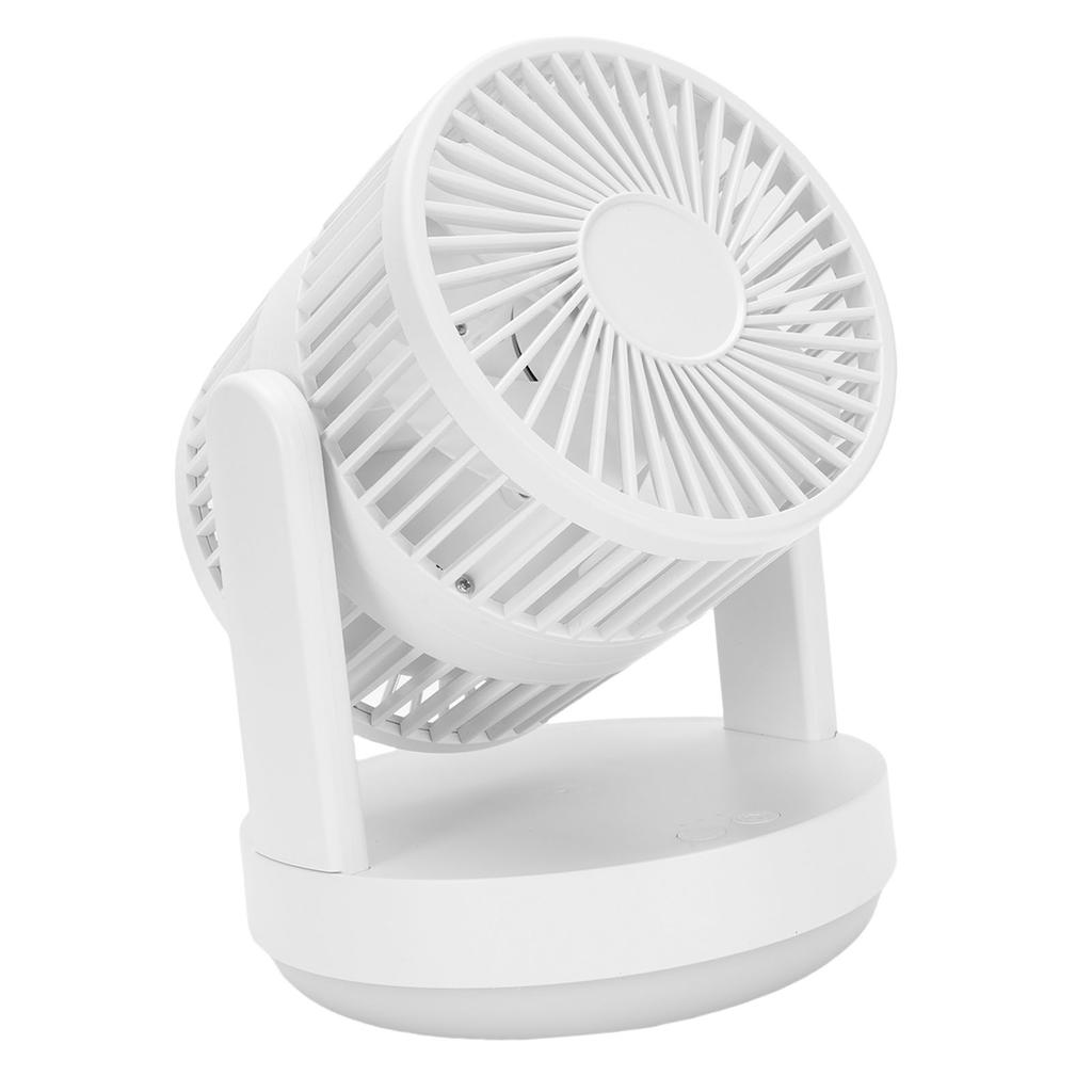 Desk Fan 3 Speeds   Rechargeable Desktop Oscillating   Circulator Fan with Night Light for Home Bedroom