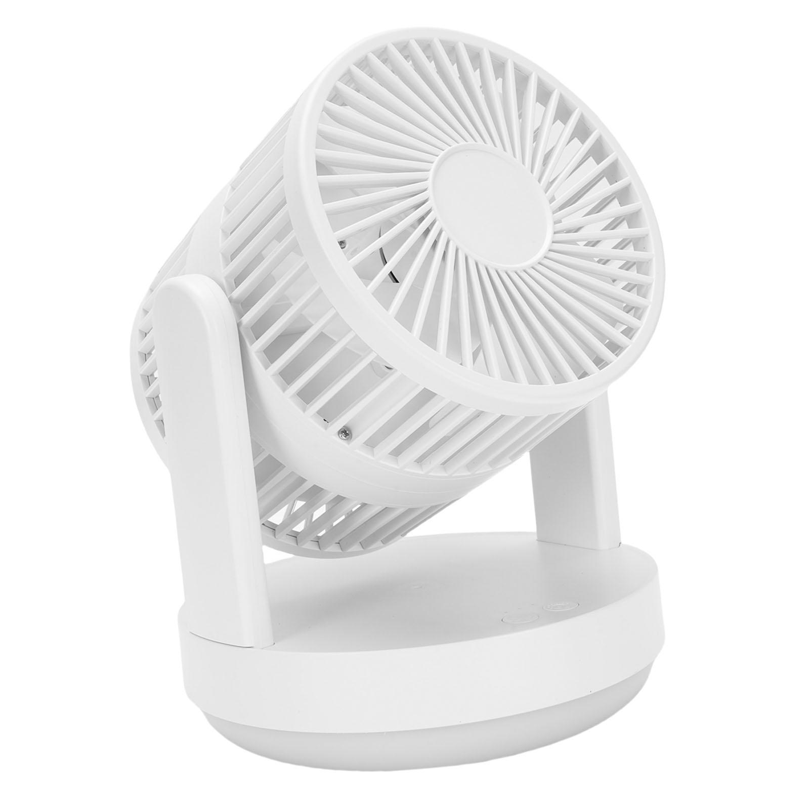 Desk Fan 3 Speeds   Rechargeable Desktop Oscillating   Circulator Fan with Night Light for Home Bedroom