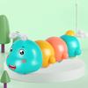 Electric Magnetic Caterpillar Toy with LED Light Music Toddlers Walking Caterpillar Toy Boys Girls Tummy Time Caterpillar Crawling Musical Toy