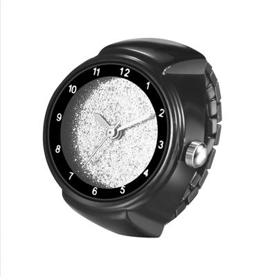 Ring Watch Ring Watch Simple Stylish One Size Fits Stainless Steel Ring Watch Analog Quartz Watch Black White Fashion Accessory Birthday Christmas Day