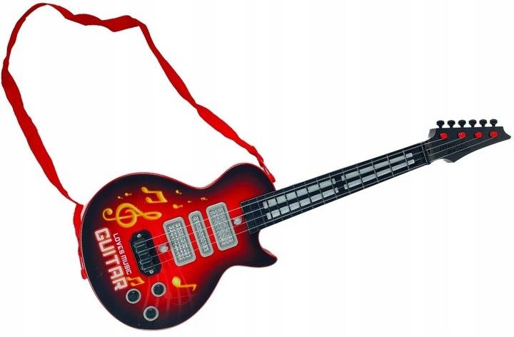 Gitara Rockowa Elektryczna Dla Dzieci Świeci Gra Struny Instrument