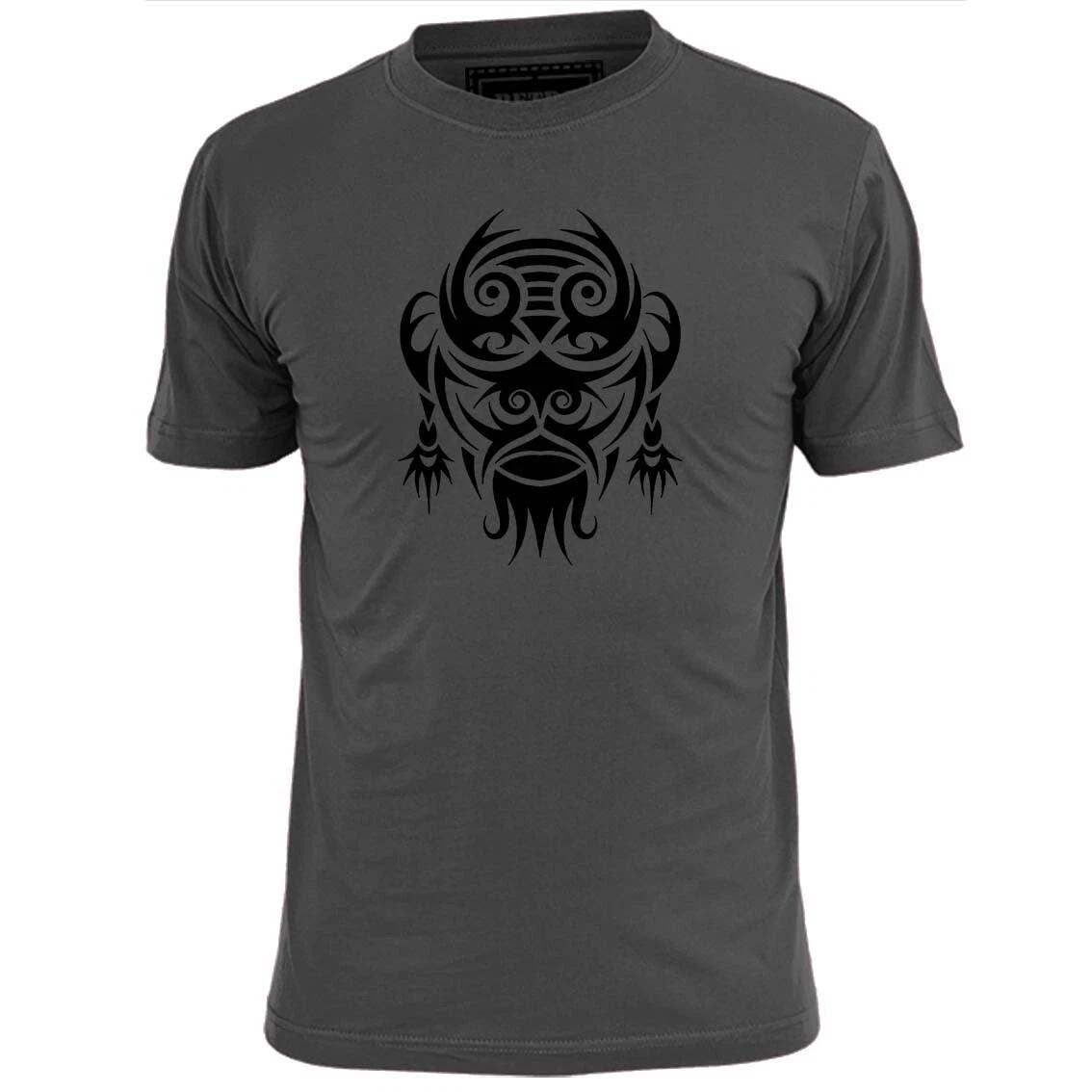 Mens Tribal African Mask T shirt Tattoo Maori Art L