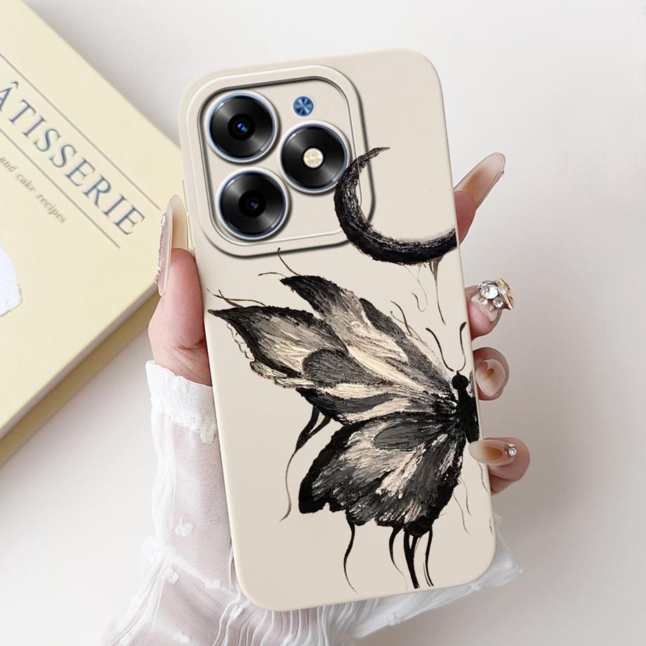 For Tecno Spark Go 2024 Case Tecno Spark 20c 20 Pop 8 Funda Aesthetic Cartoon Panda Rabbit Camera Protection Matte Soft Cover