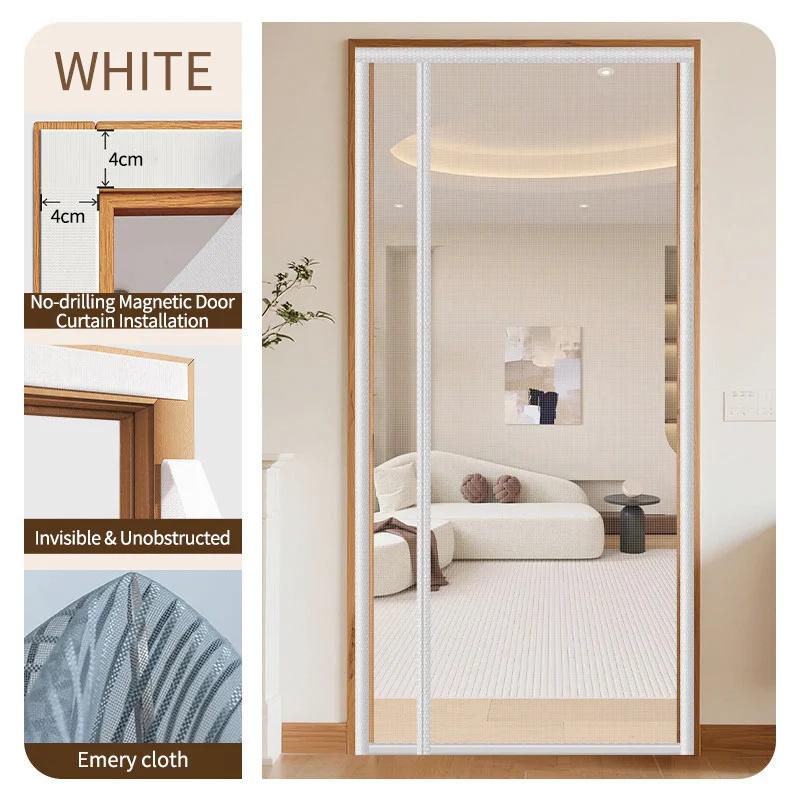 Mesh Mosquito Proof Door Screen Curtains Summer Magnetic Mosquito Net Cover Insect-Proof Automatic Closing Door Screen