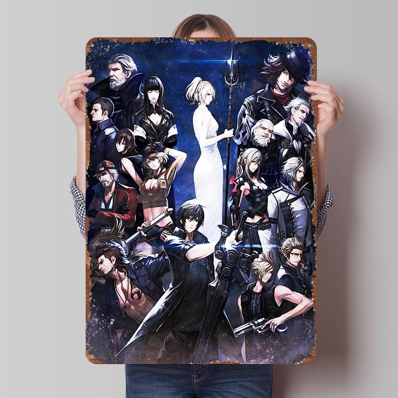 

Fantasy Xv Tinplate Poster Customized Wall Art Vintage Retro Metal Signs for House Decor Bedroom Decoration Room Coffee Bar Home 7.9x11.8In(20x30cm)