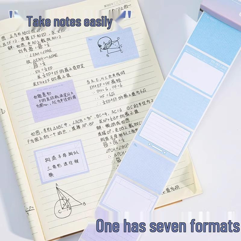 Tearable Sticky Note Pads - Strong Adhesion, Ideal for Office Use