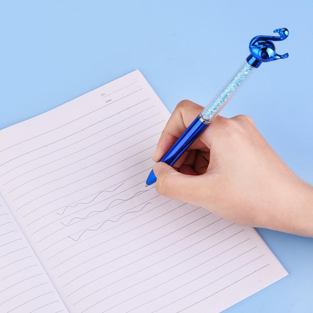 1Pc  Colored Metal Flamingo Pen 0.5mm Quick Drying Without Touching Hands Suitable for Office W, Diaries, and Student Classroom Prizes Back To School