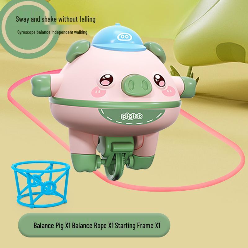 Kids' Balance Pig: Electric Roly-Poly Unicycle & Educational Spinning Top