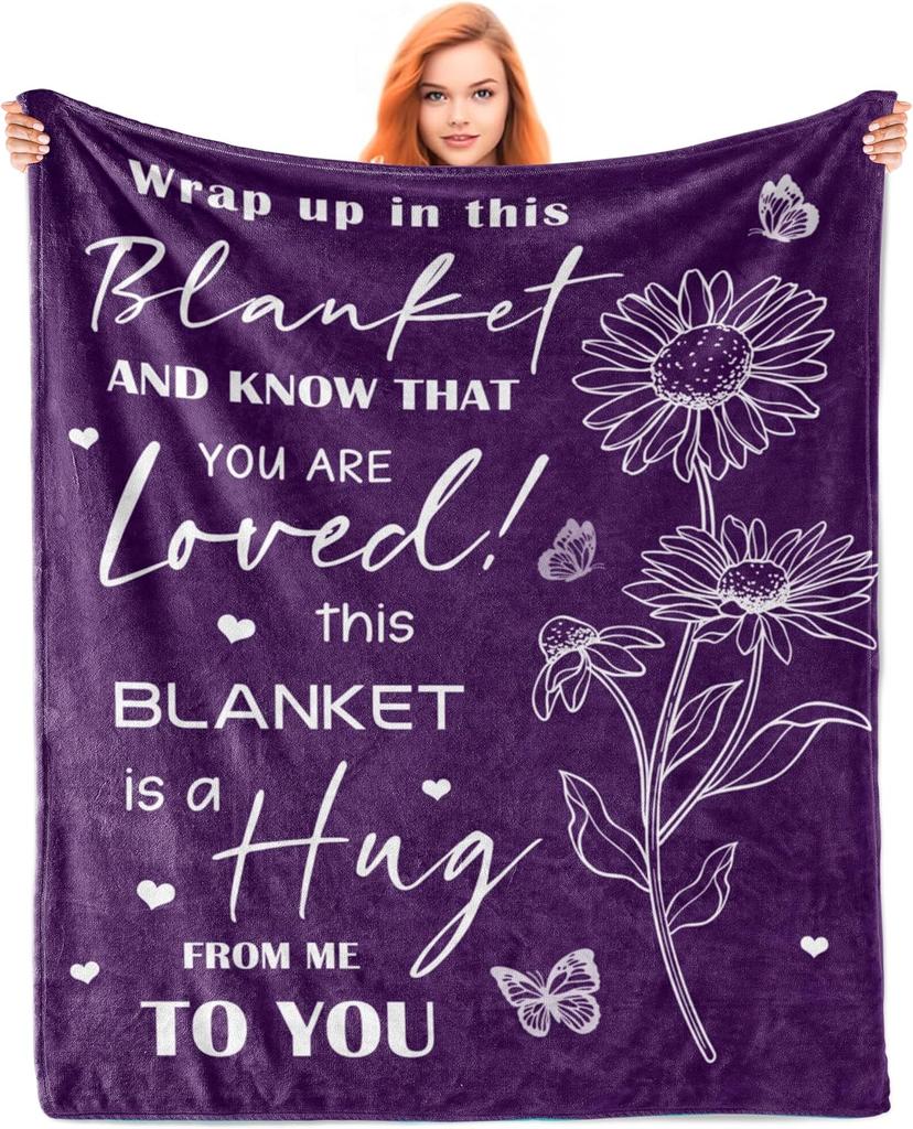 Healing Hug Blanket X Inspirational Get Well Gifts for Women Perfect Sympathy Care Gift After Surgery or Cancer Treatment