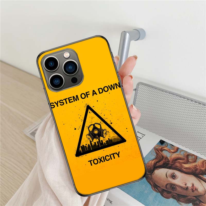 System Of A Down Phone Case For Iphone 16 15+ Pro Max 17 Air 14 Plus 16E 13 Pro 12 Mini 11 Clear Cover Silicone Cute Shell