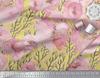 Soimoi Japan Crepe Satin Fabric Peony Watercolor Printed Craft Fabric by the metre 42 Inch