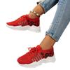 Shoes for Women Autumn Fashion Plus Size 36-43 Mesh Breathable Comfortable Lace Up Platform Wedges Flats Sneakers Women 2025