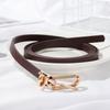 Fashion Graceful Candy Color Thin Skinny Waistband Faux Leather Belts Dress Strap Adjustable Belt