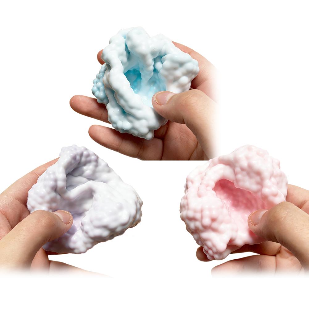 Glitter Dumpling Squishes Stress Balls Viral Fidget Toy Colorful Simulation Steamed Bun Decompression Toy for Anxiety