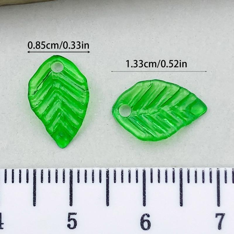 Packung mit 40/50/60 Elegante Acryl-Anhänger Set Grüne Dekorative Perlen Mit Löchern DIY Basteln Schmuckkomponenten