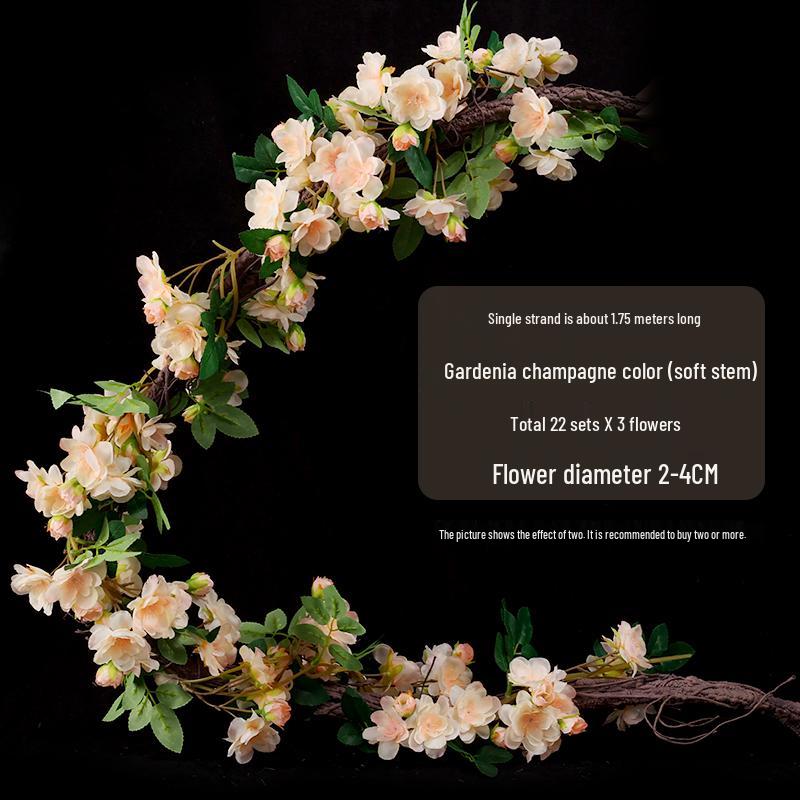 Artificial Rose Vine Hanging Basket and Arch Decoration