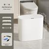 Smart Bathroom Sensor Trash Can - Quiet Flip-Top with Gentle Open/Close