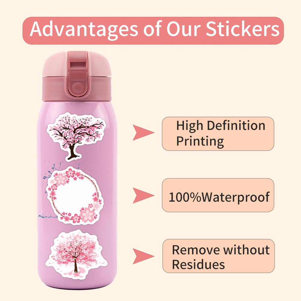 55 Sakura Sakura Graffiti Stickers Decorative Scooter Laptop DIY Stickers