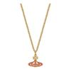 VIVIENNE WESTWOOD Pink Saturn Sign Enamel Brass Necklace Women's Gold 63020322-02R730-CN