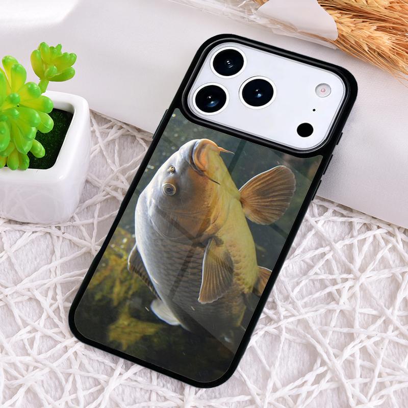 Carp Fishing Fish soft Phone Case for iPhone 17 Air 16 15 11 12 14 13 Pro Max Shockproof Cover