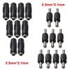 8Pcs DC Plug 5.5*2.1mm Double Male Dual Female Jack Socket DC Connector DC Audio Adaptor