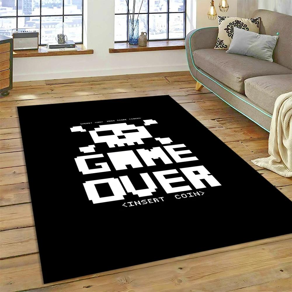 3D Gamer Game Gamepad Cartoon Carpet Rug for Home Living Room Bedroom Sofa Doormat Decor,Child Play Area Rug Non-slip Floor Mat