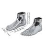 2 Pieces Human Foot Vase Sculptural FootShaped Reflective for Beverage Cabinet, Bedside Table,