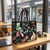 Stylish Floral Tote Bag for Daily Commute and Shopping Use