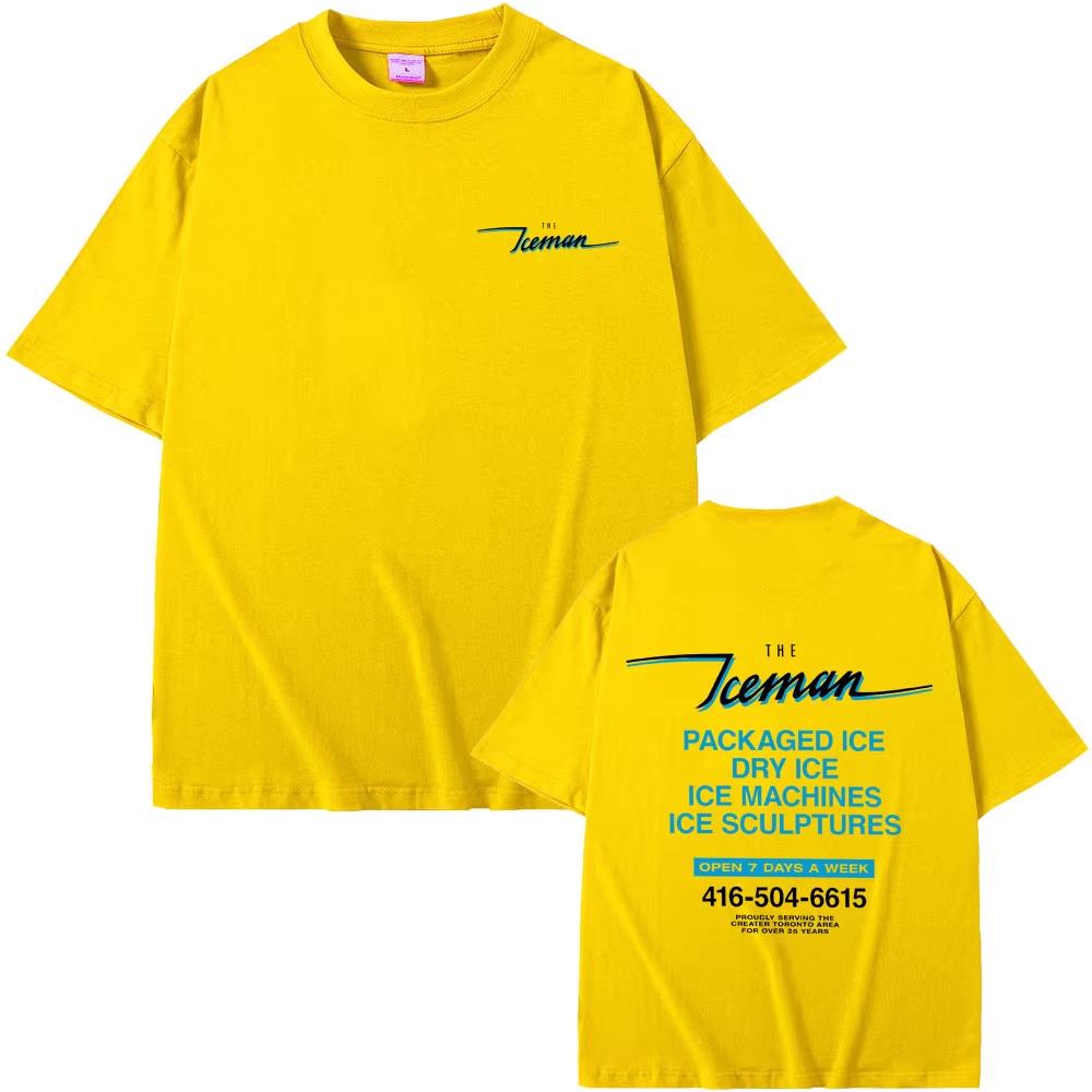 Rapper Drake ICEMAN Album Graphic Print Men's Fashion Hip‑Hop Loose Summer Casual Short‑Sleeve T-shirt