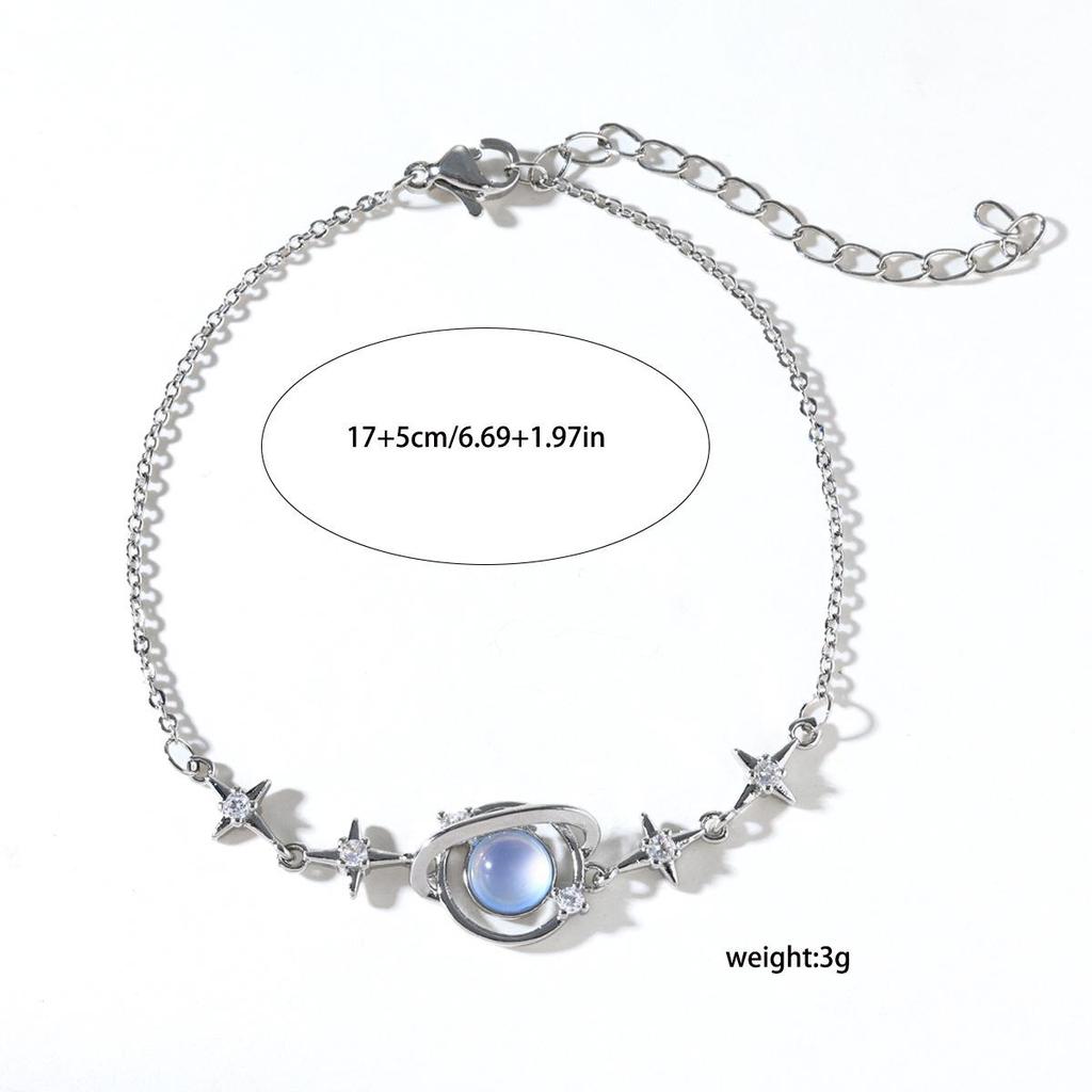 Women's Simple Fashion Planet Ring Bracelet - Versatile, Niche Design for Friend or Sister Gift