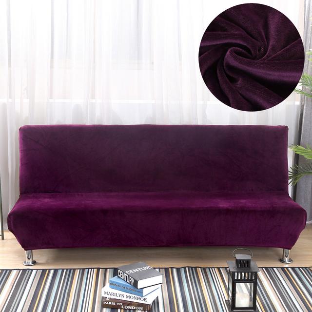 Winter Plüsch Sofa Bett Abdeckung Samt Dicke All-Inclusive Slipcover Futon Sofa Ohne Armlehne Sofa Abdeckung Capa De Sofa